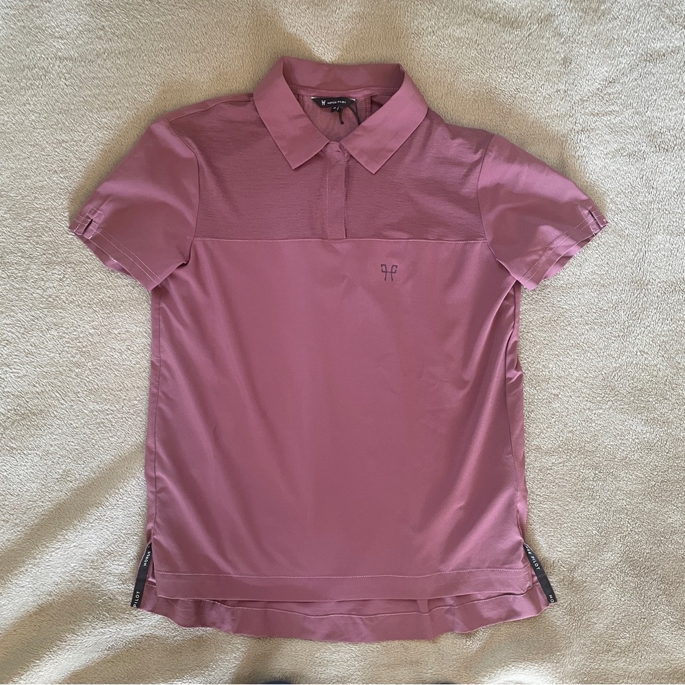 Horse Pilot ariia Short Sleeve Polo Shirt - dark Rose